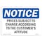 Signmission OSHA Notice Sign, 10" Height, Rigid Plastic, Prices Subject To Change According To Sign, Landscape OS-NS-P-1014-L-17799 - alternate 1